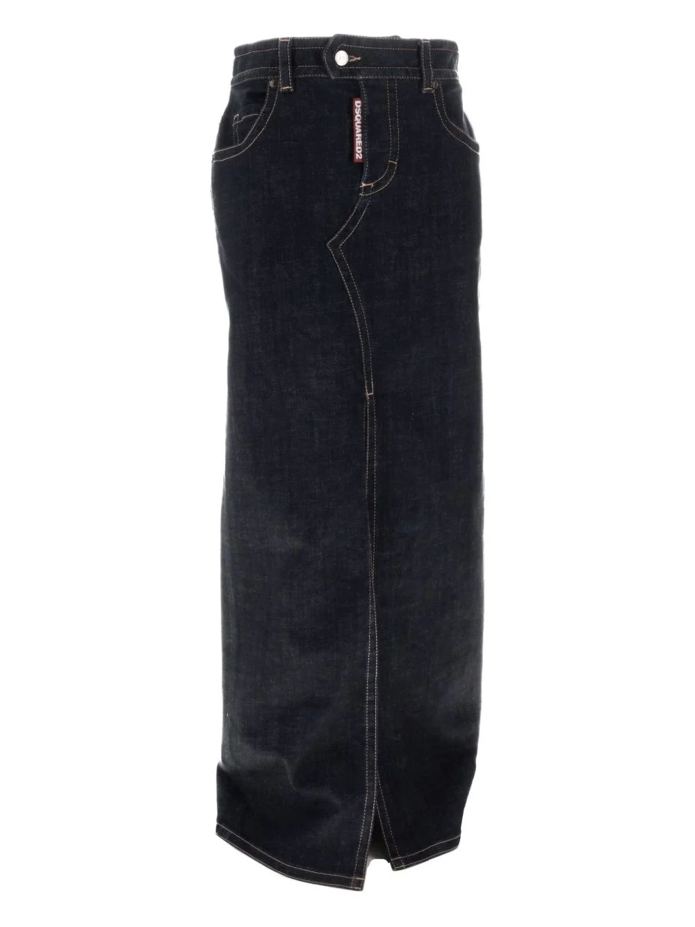 denim midi skirt - 1