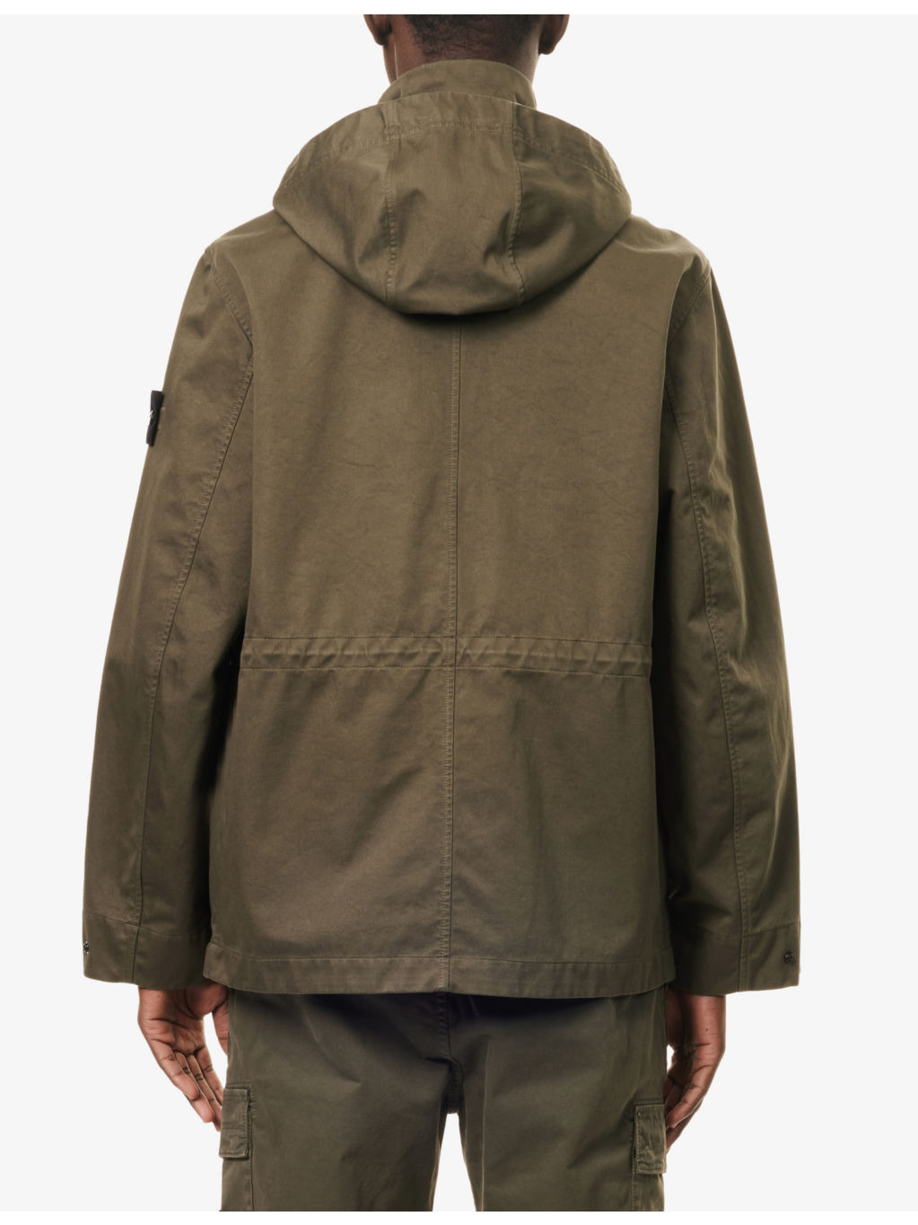 Drawstring-Hood Regular-Fit Cotton Jacket - 4