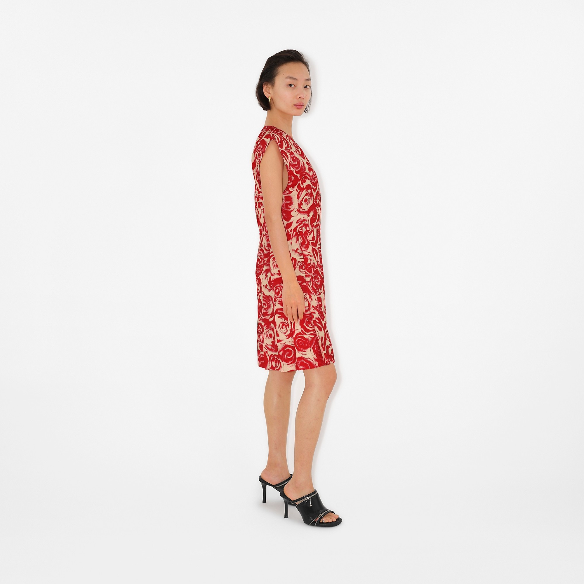 Rose Cotton Blend Dress - 3