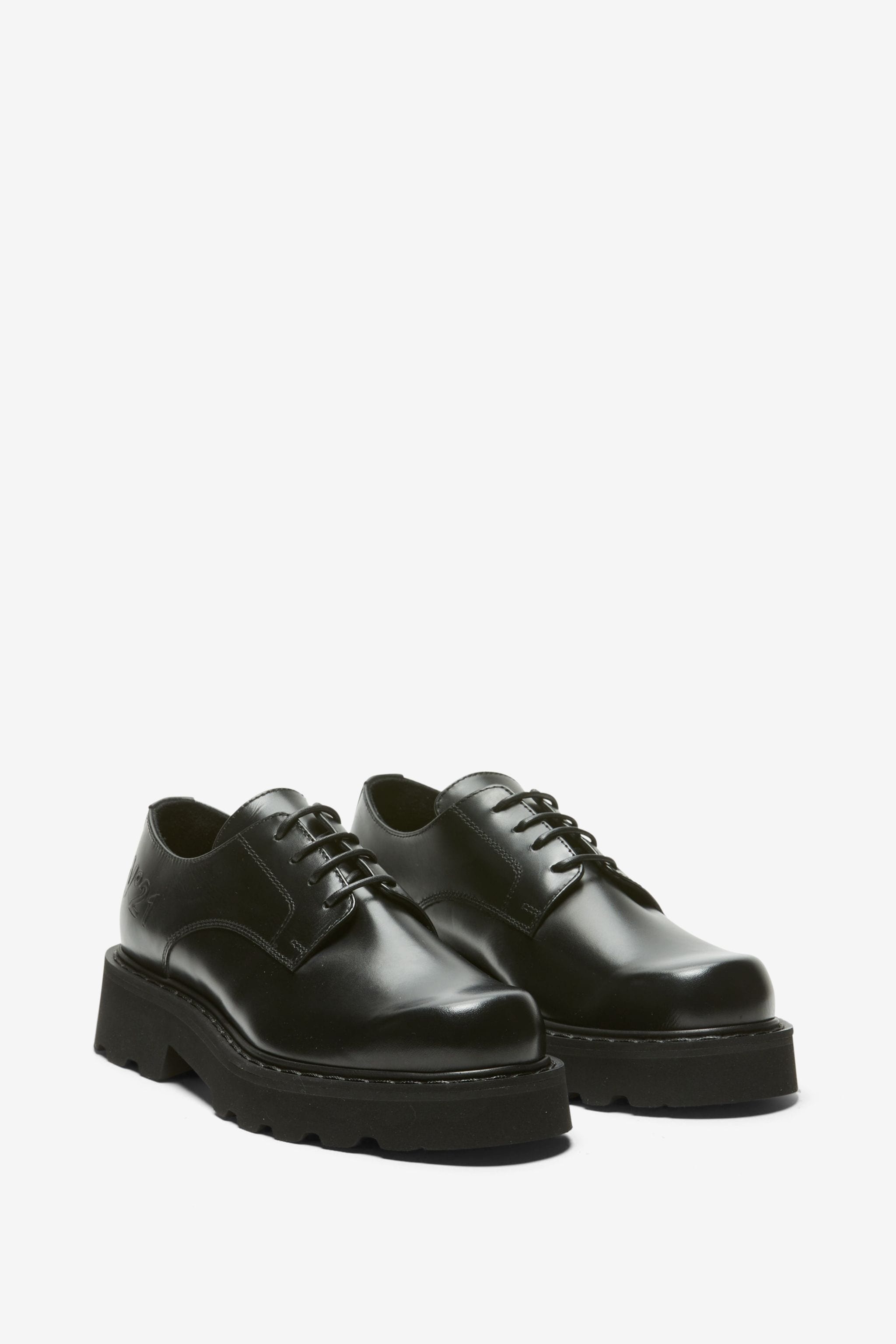 LOGO-EMBOSSED DERBY SHOES - 2