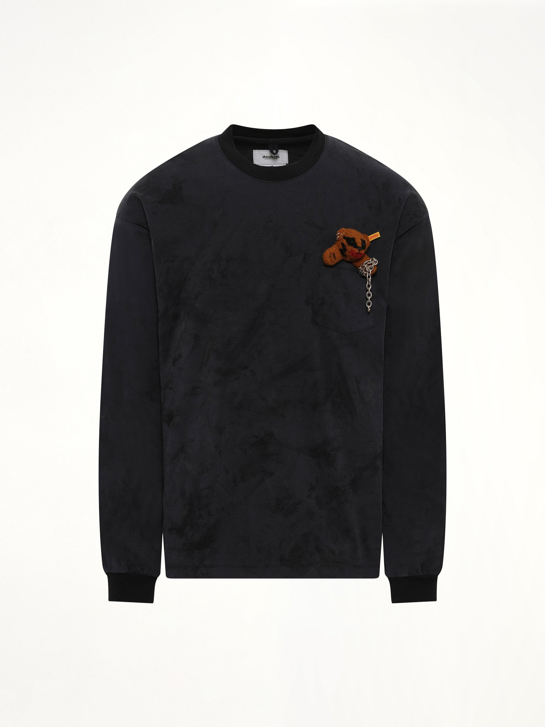 Long Sleeve T-Shirt With Villain Bear in Black - 2