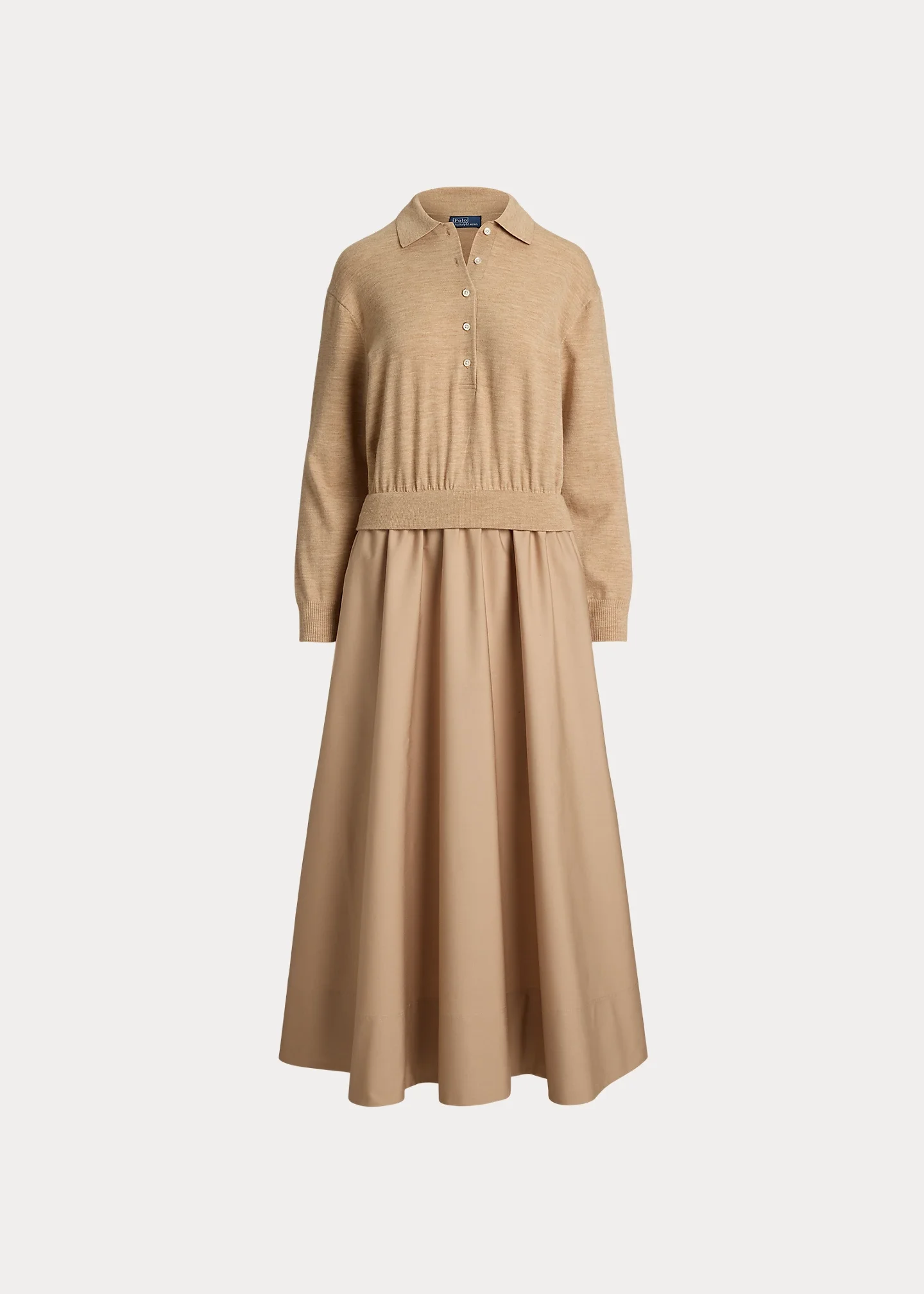 Hybrid Knit Polo-Bodice Dress - 1