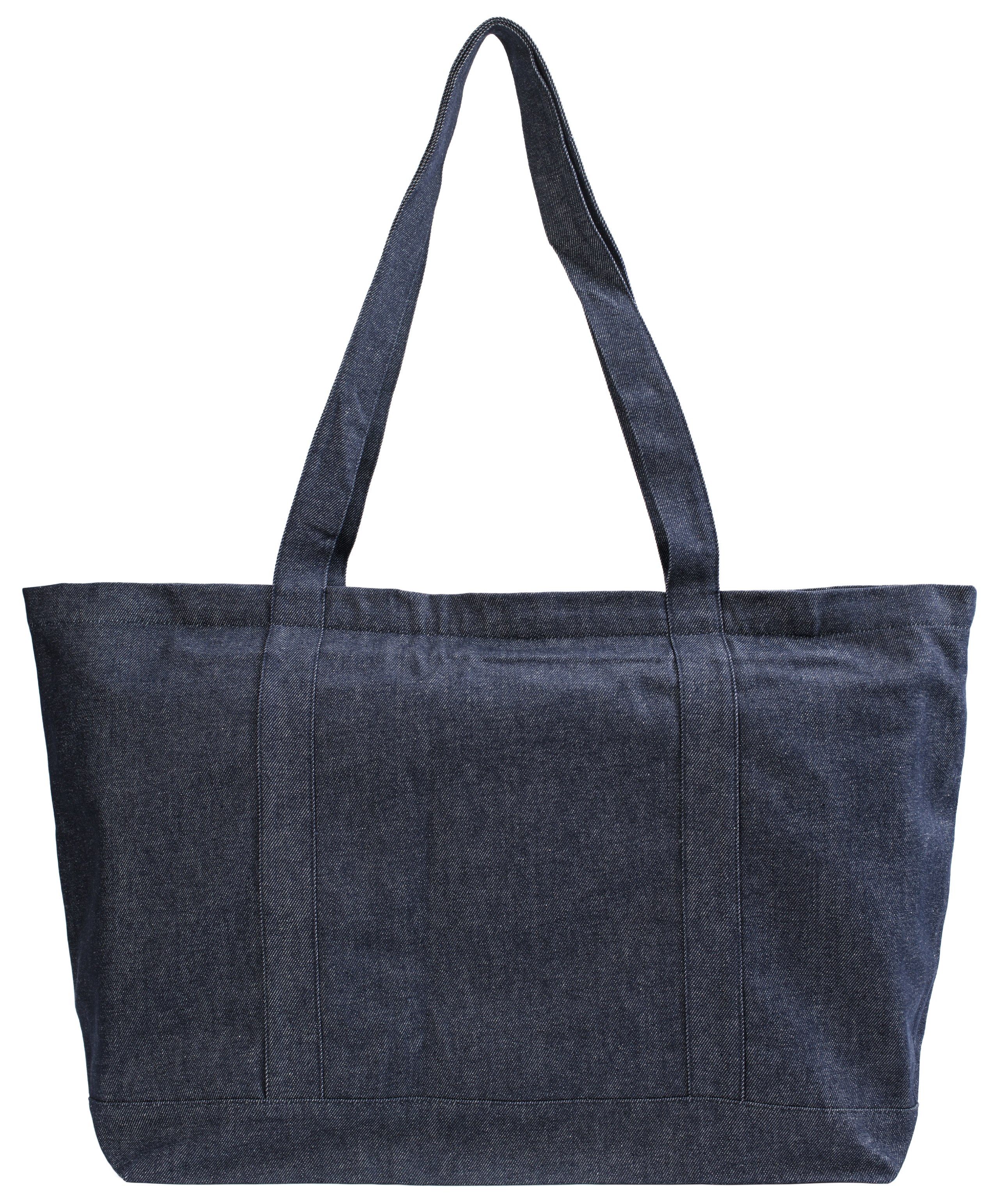 NAVY BLUE DENIM TOTE BAG - 2