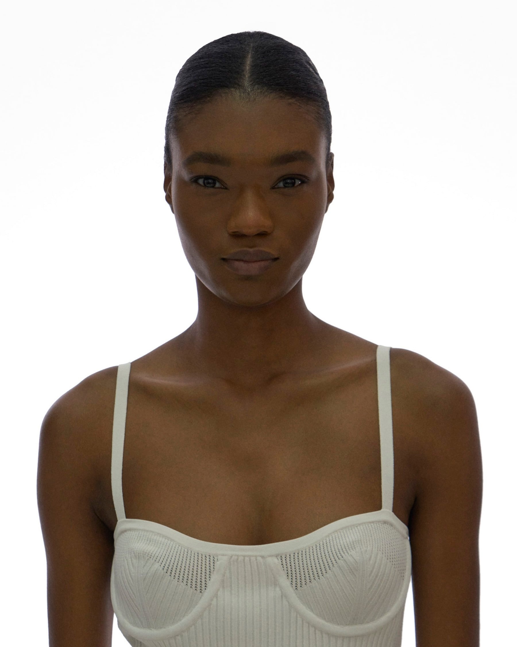 RIB EYELET BRA DRESS - 7