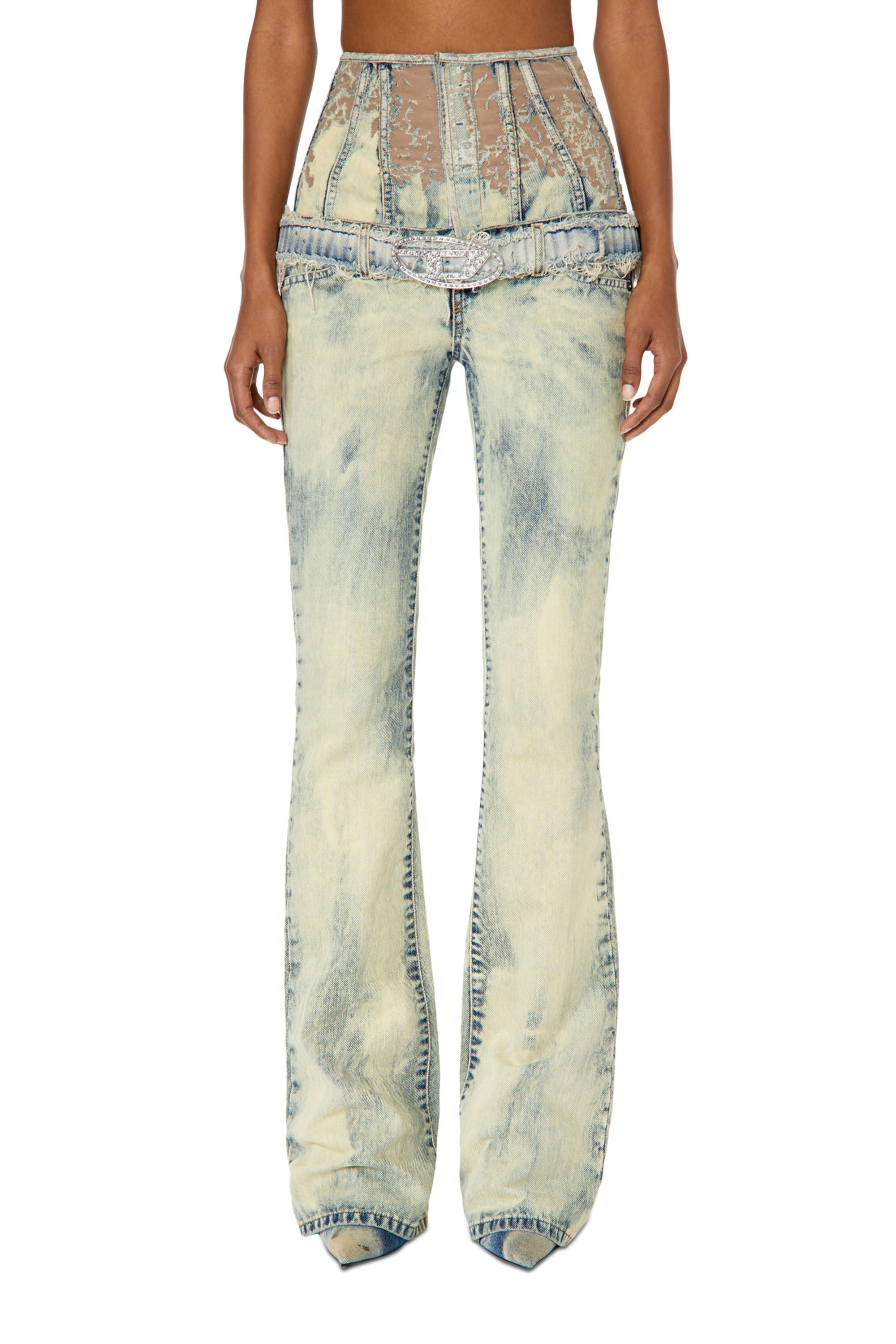 BOOTCUT AND FLARE JEANS 1969 D-EBBEY 068GP - 3