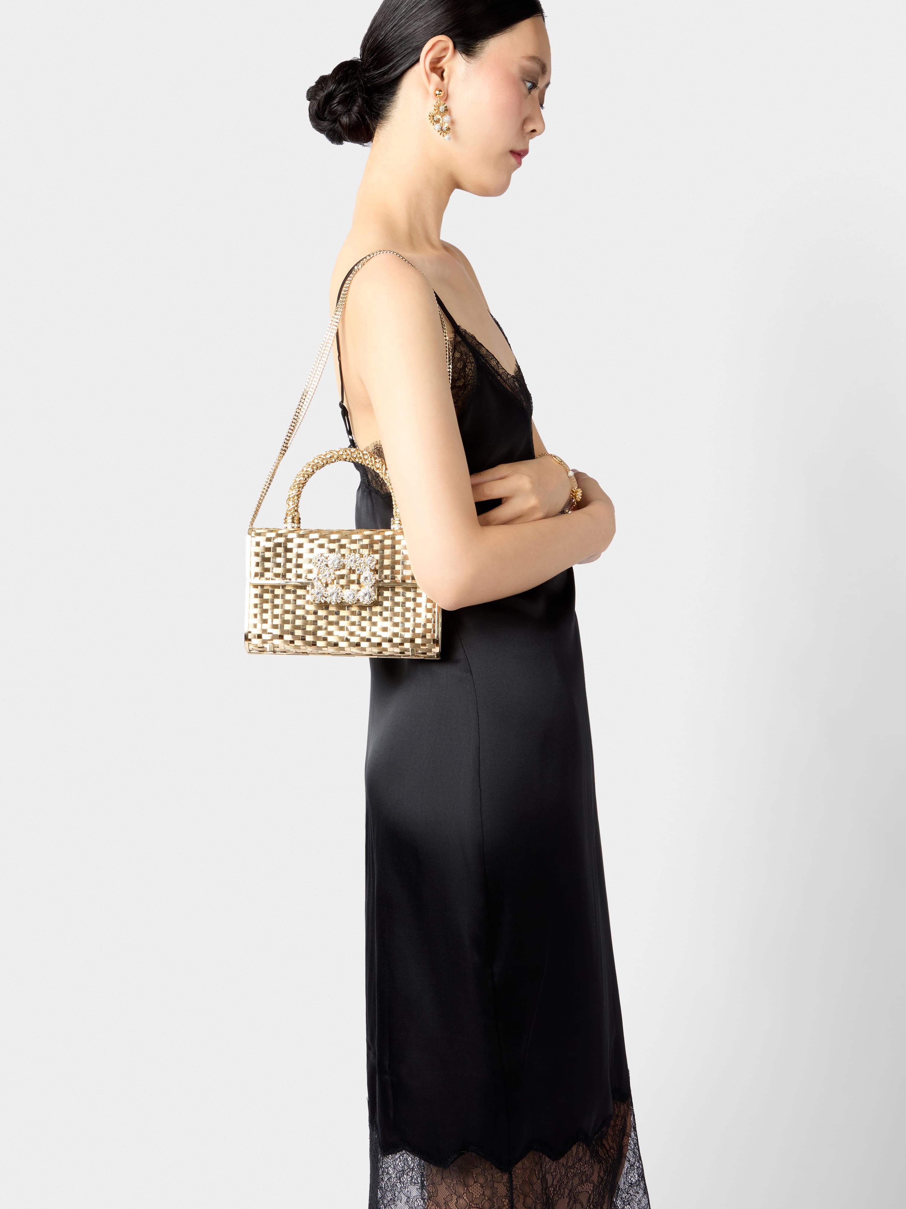 Jewel Efflorescence Mini Bag in metal - 9
