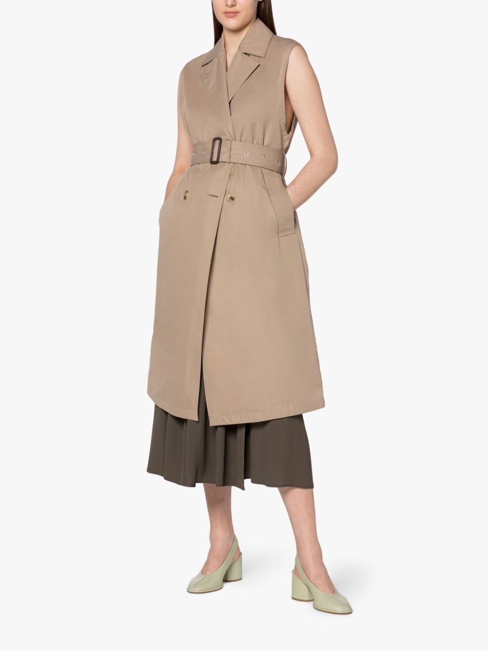 APLINA SAND SLEEVELESS TRENCH COAT | LMT-015 - 2