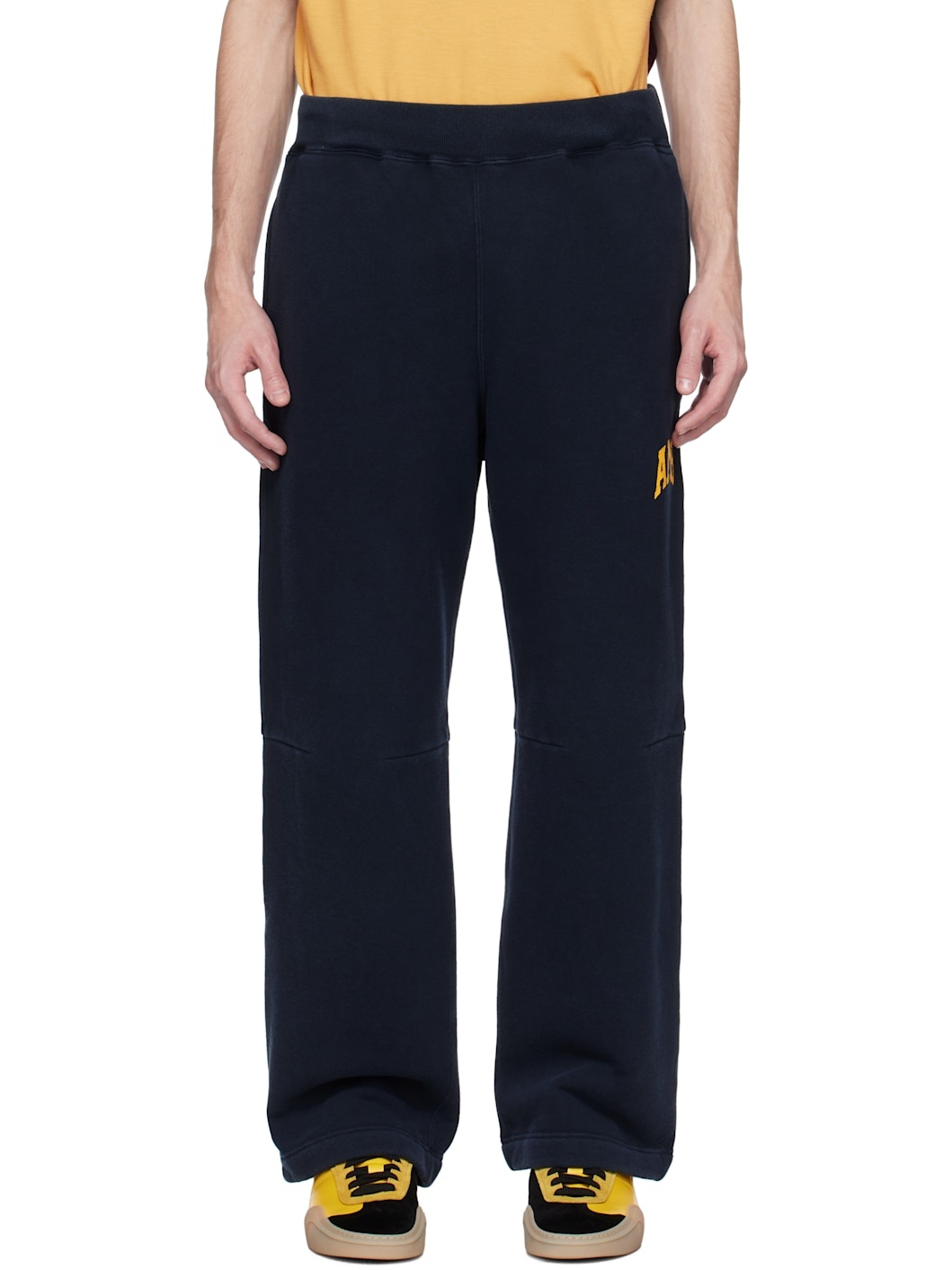 Navy 'AMB' Graphic Sweatpants - 1