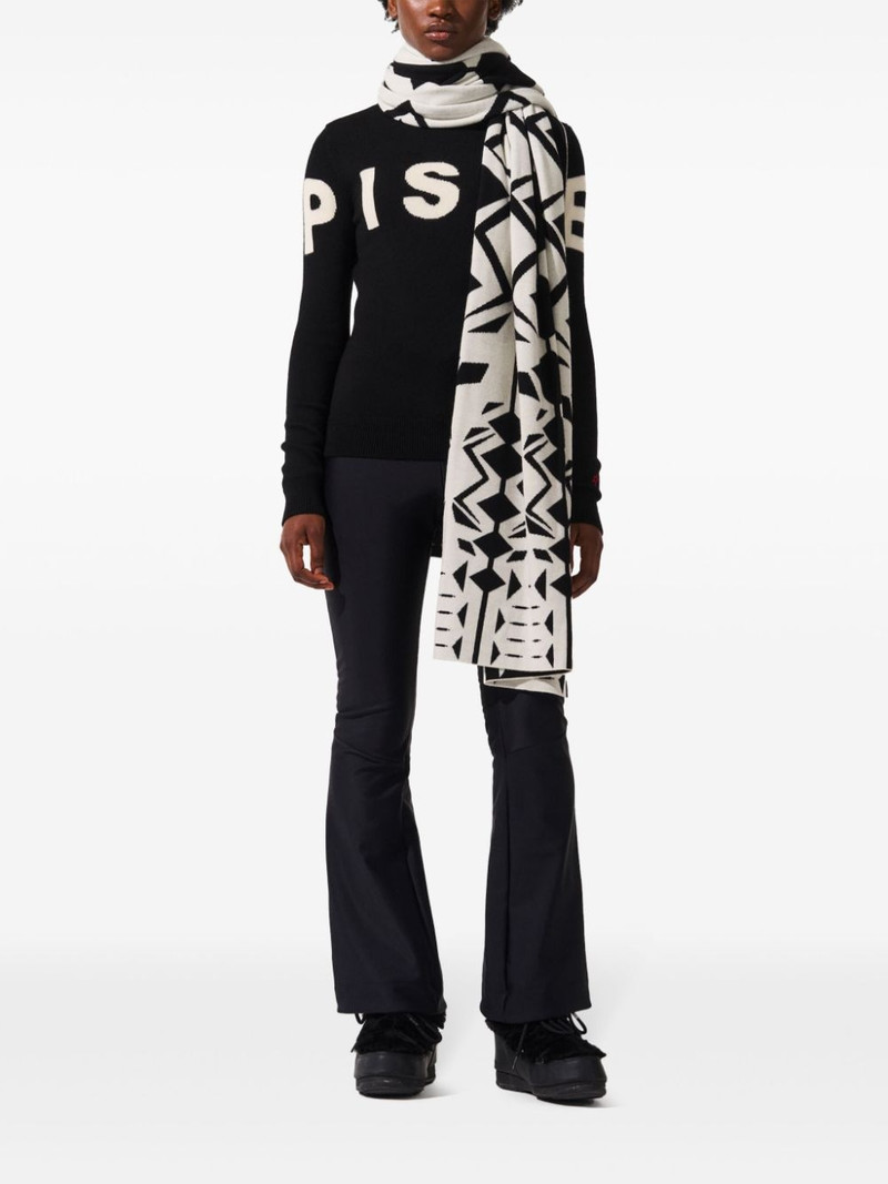 PERFECT MOMENT Geo-pattern merino-wool scarf outlook