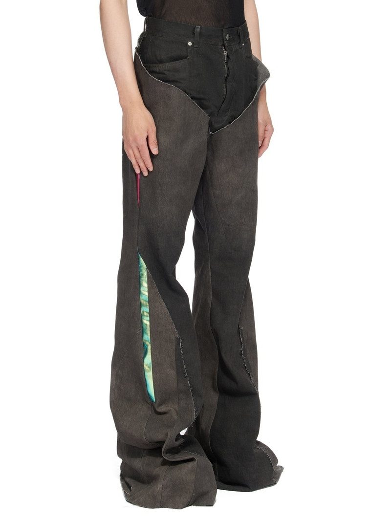 Slivered floor-length bootcut jeans 2