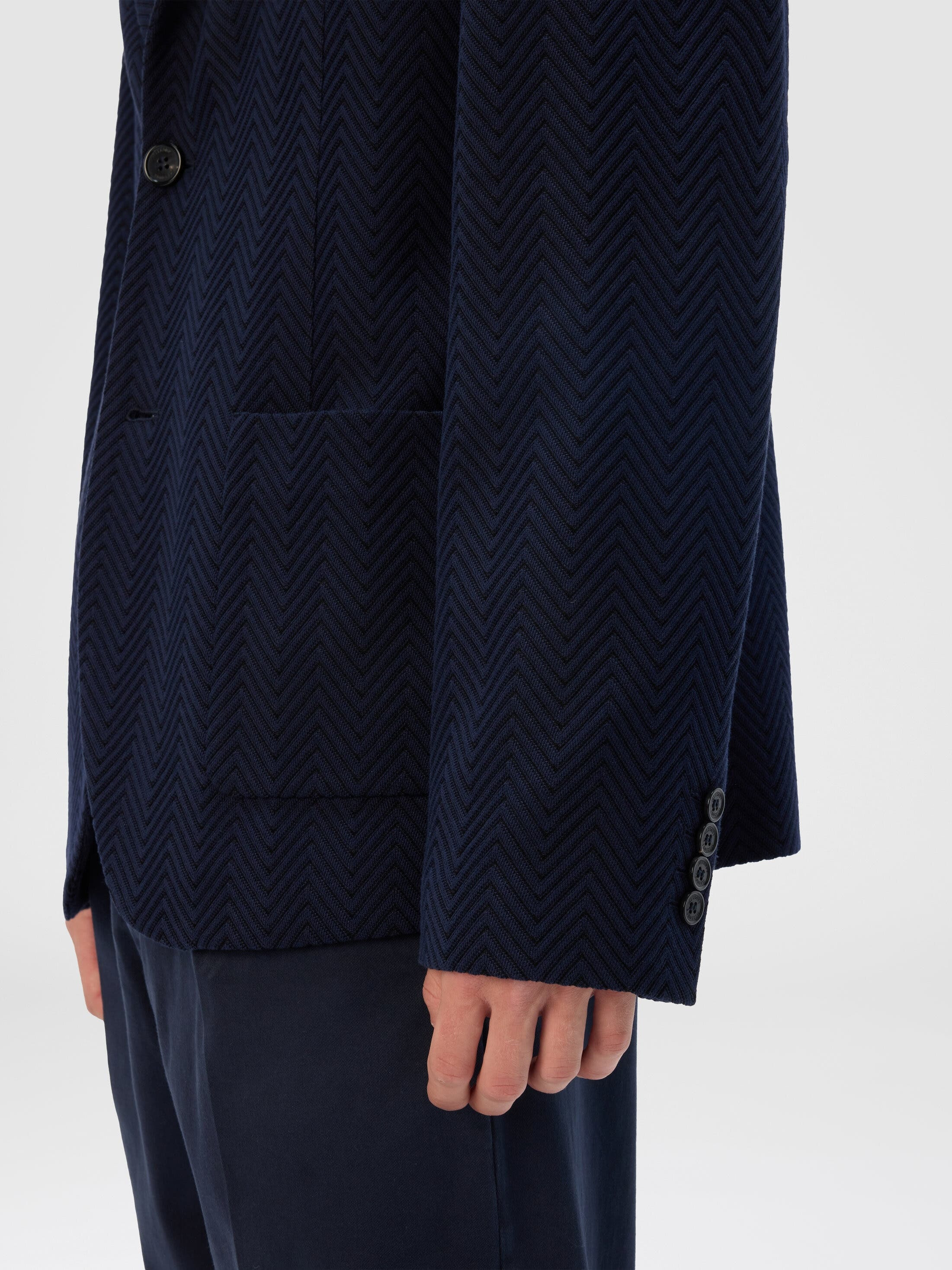 Missoni Single-breasted Jacket With Zigzag Pattern in Blue at Nordstrom - 4