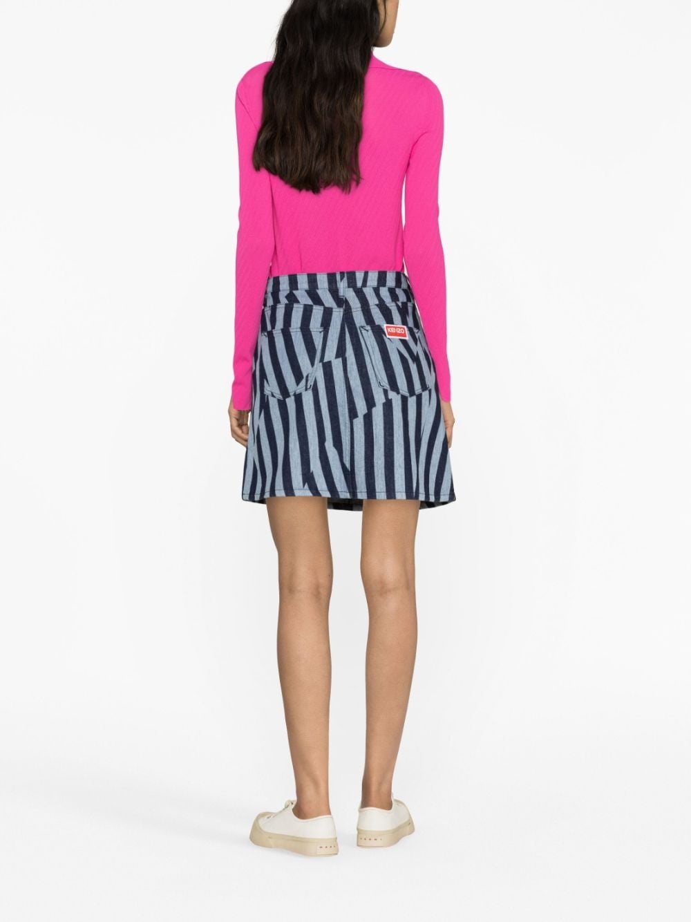 Dazzle Stripe denim skirt - 3