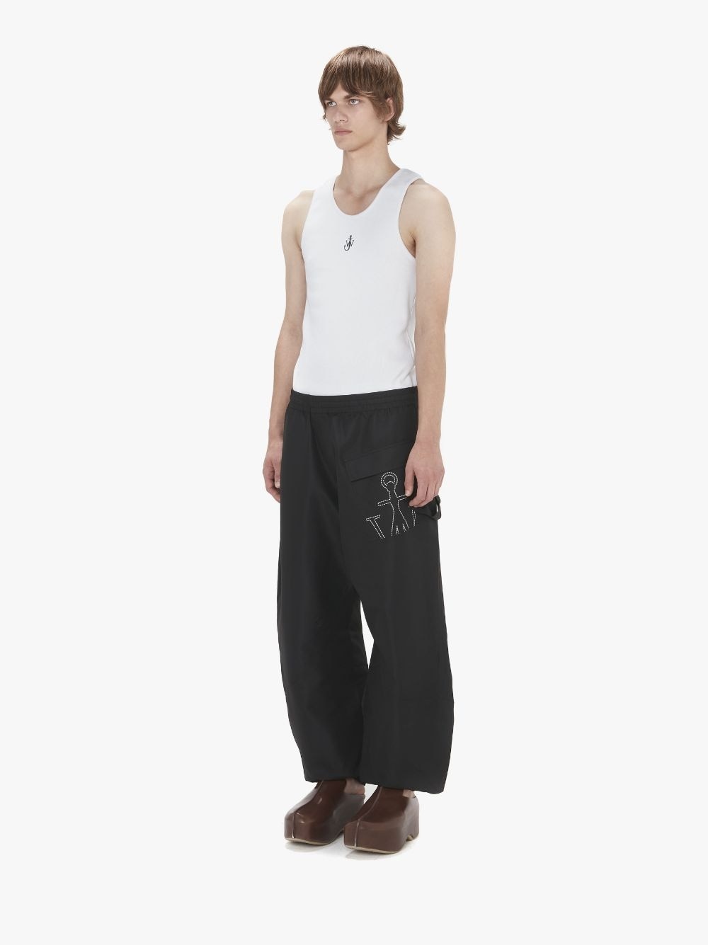 TWISTED JOGGERS WITH ANCHOR LOGO PRINT - 4