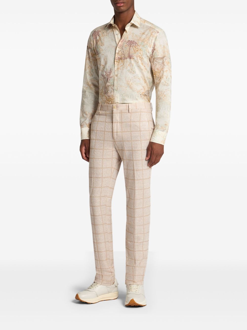 checked chinos - 2