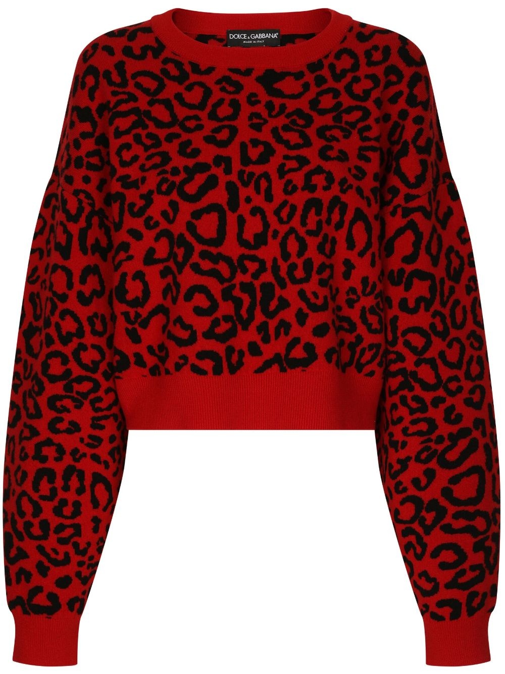 semi-sheer leopard-print jumper - 1