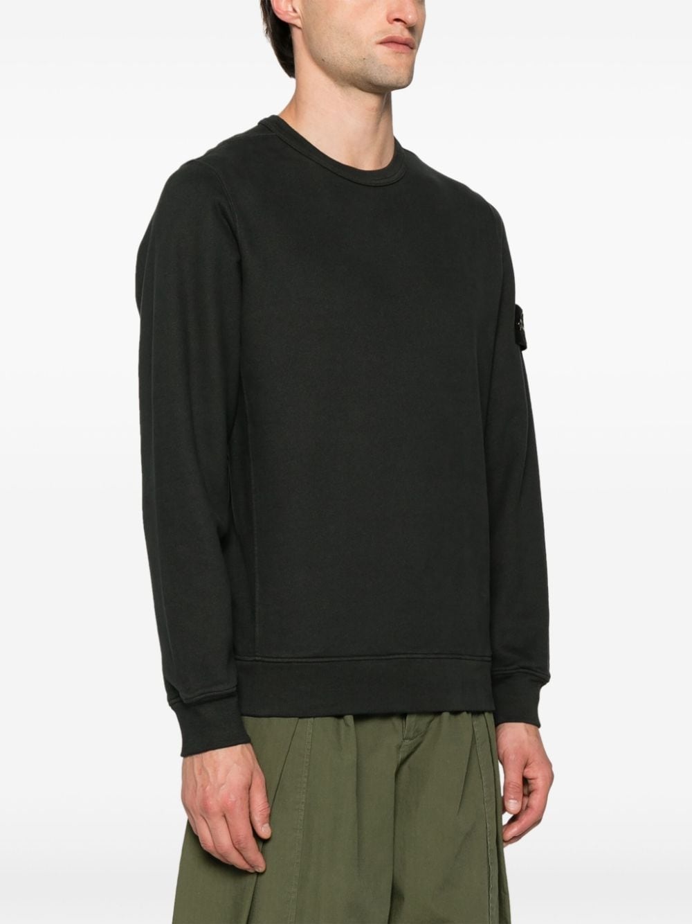 Compass-badge cotton sweatshirt - 3
