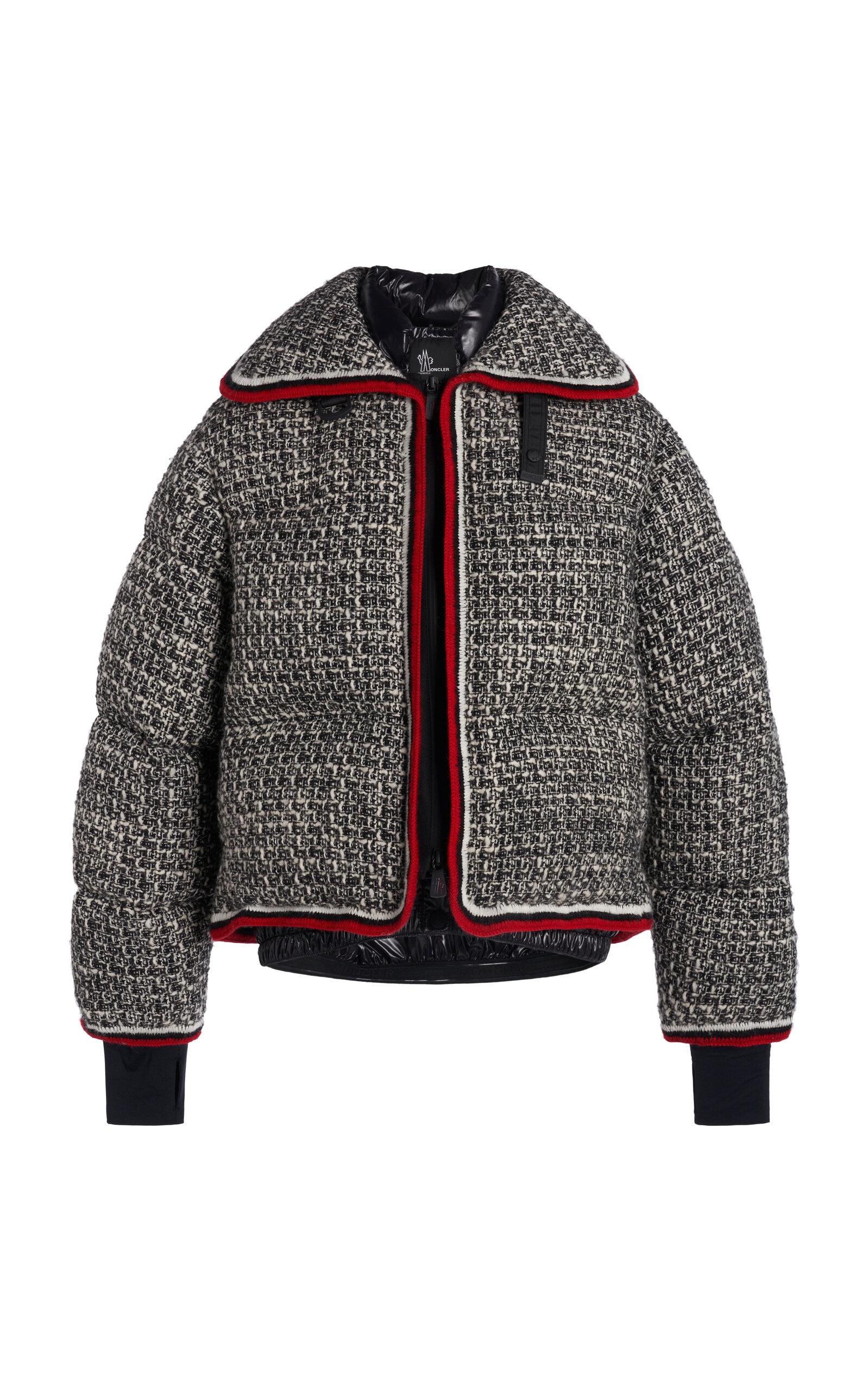 Eterlou Down Tweed Bomber Jacket black - 1