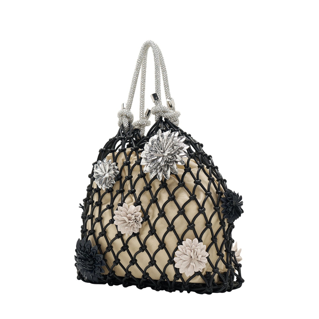 Macrame Mini Sac With Flowers Tote - 2