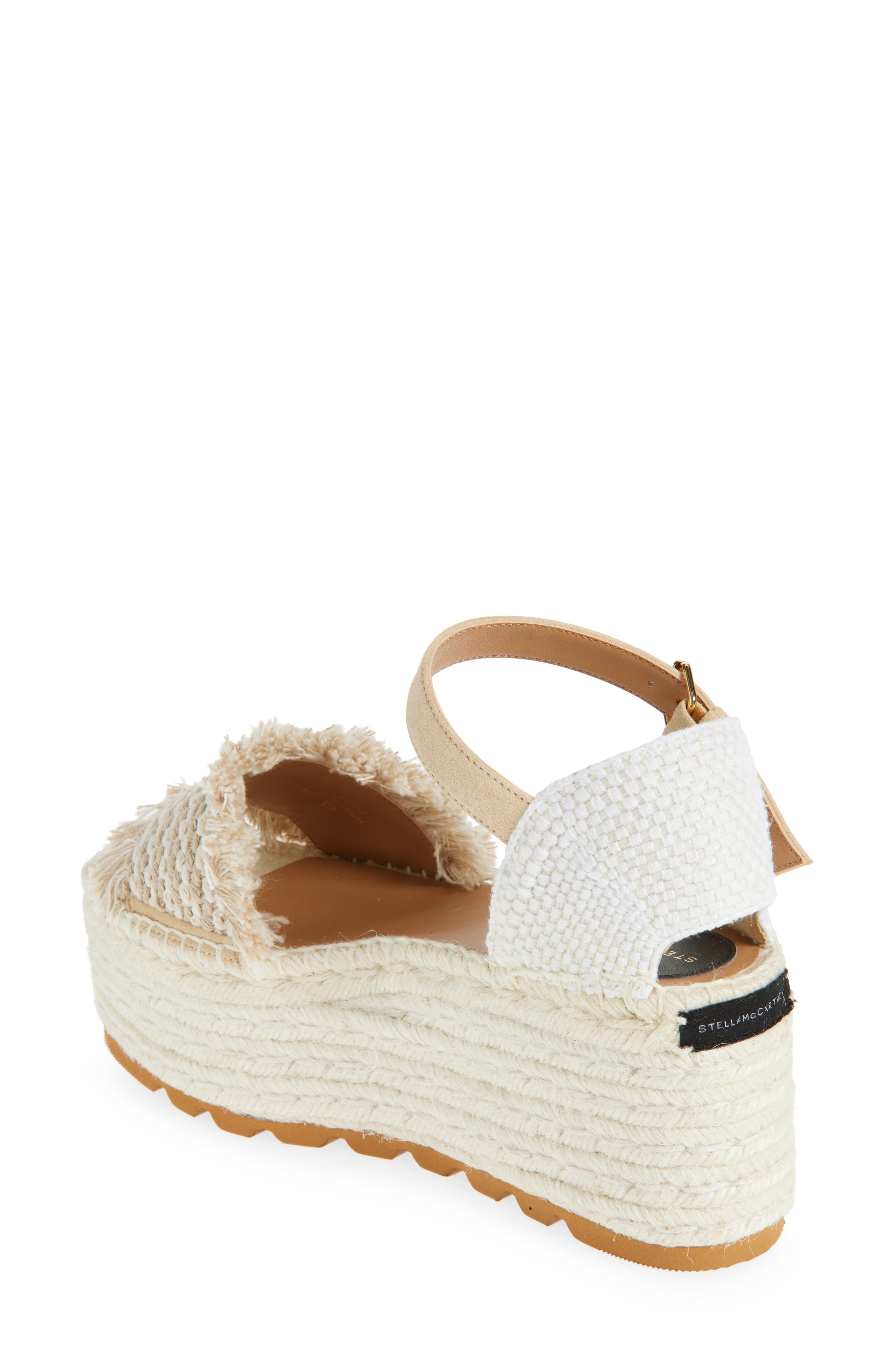 Stella McCartney Gaia Quarter Strap Flatform Espadrille Sandal in Dust at Nordstrom - 2