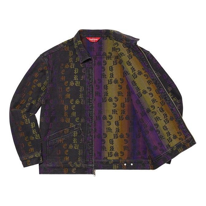 Supreme Gradient Jacquard Denim Work Jacket 'Black Purple Yellow' SUP-SS22-711 - 3