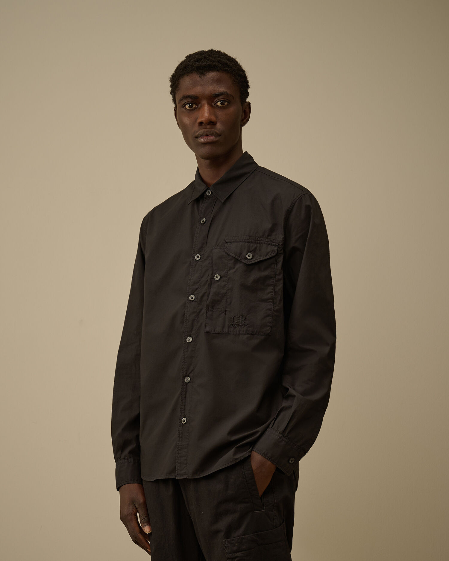 Popeline Longsleeve Logo Button Shirt - 3