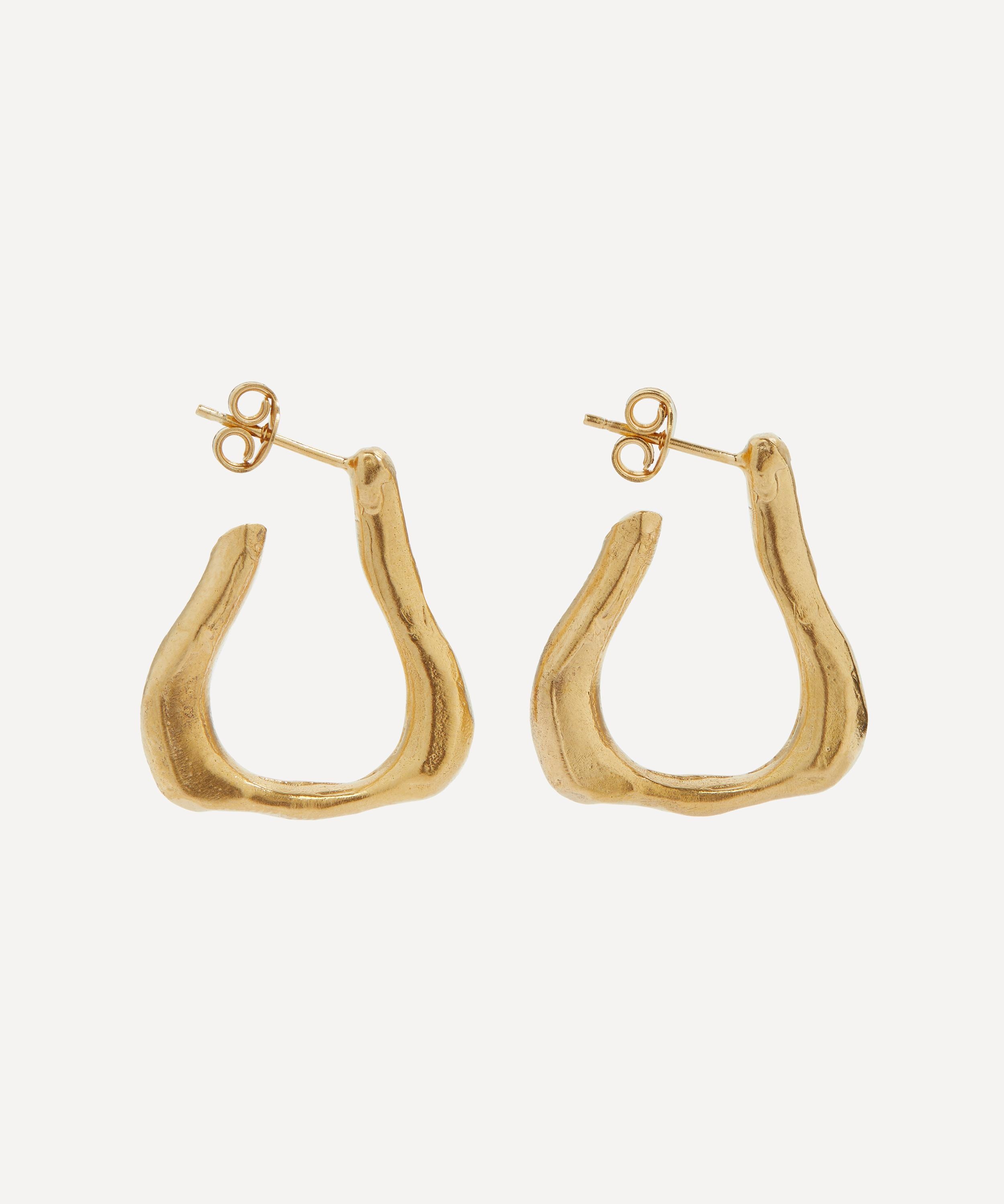 24ct Gold-Plated The Link of Wanderlust Hoop Earrings - 2