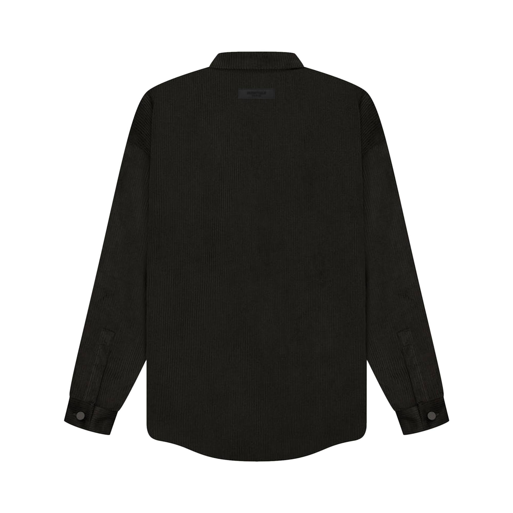 Fear of God Essentials Corduroy Shirt Jacket 'Off Black' - 2
