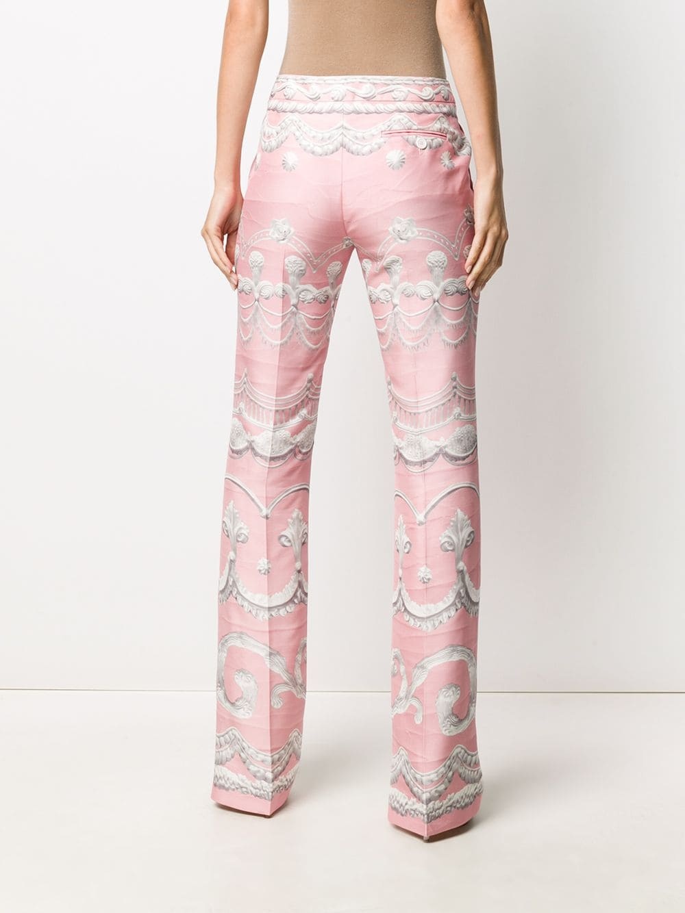 Icing print flared trousers - 4