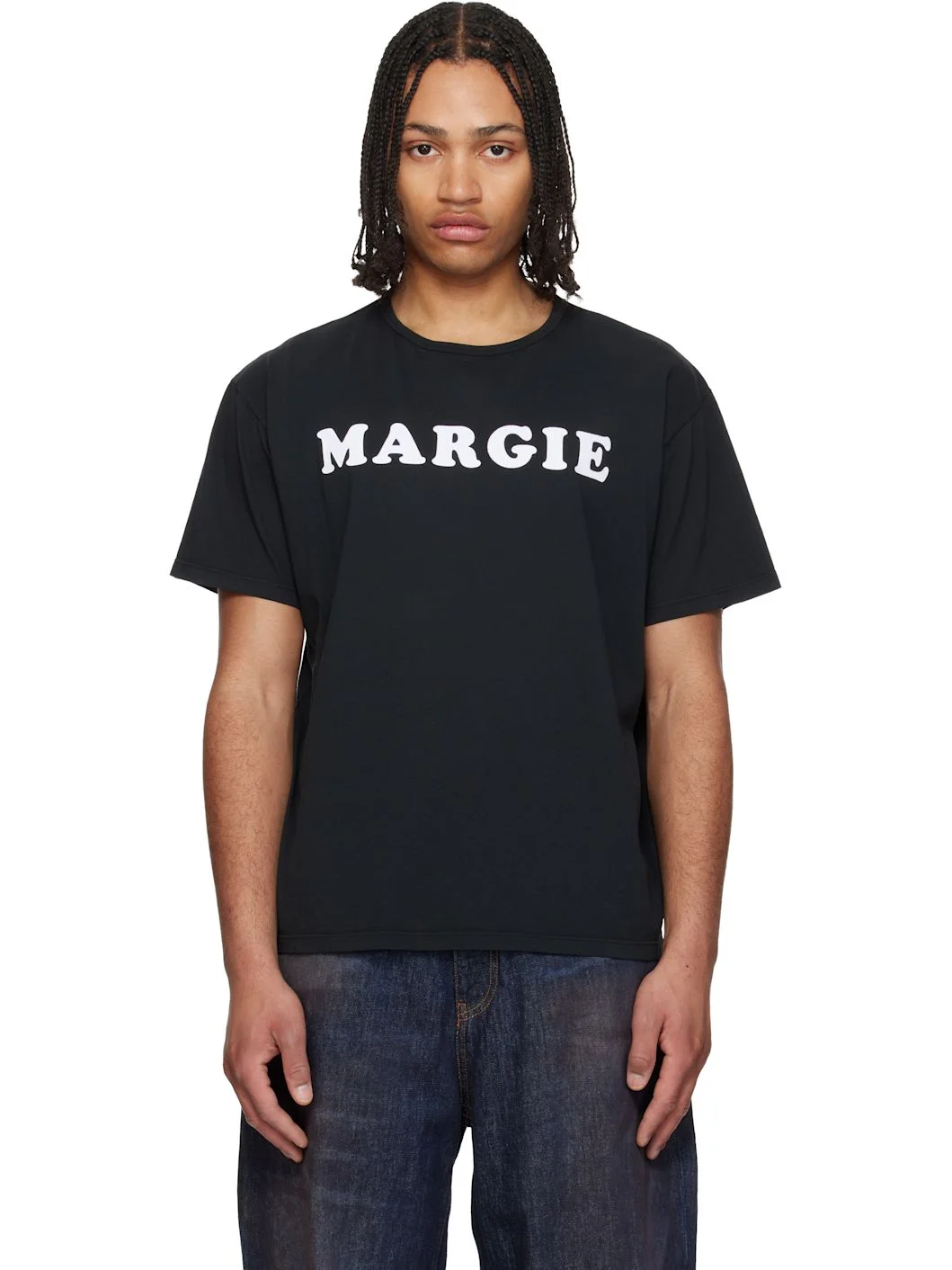 Black Vintage Jersey 'Margie' T-shirt - 1