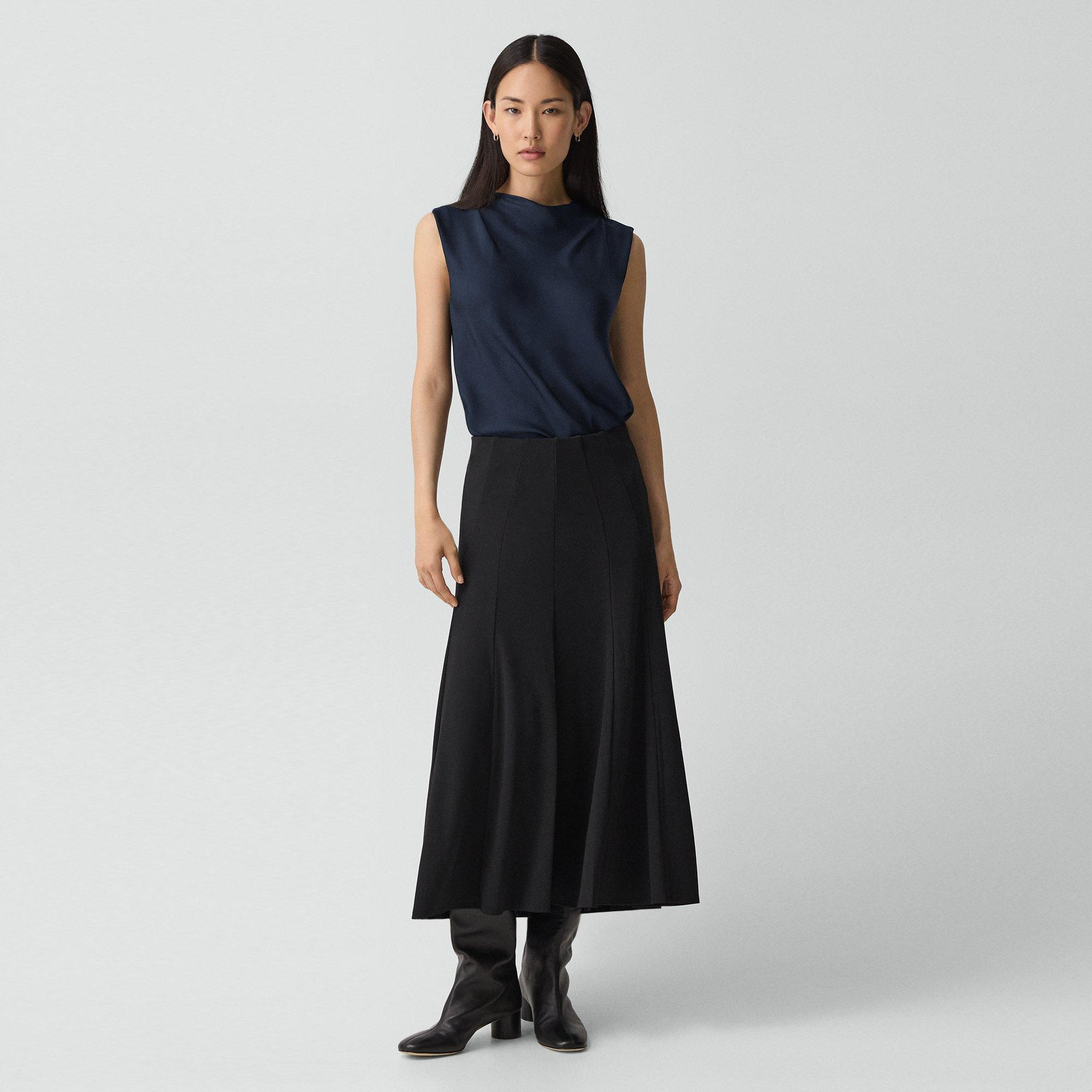 Cowl Neck Top in Silk Georgette - 6