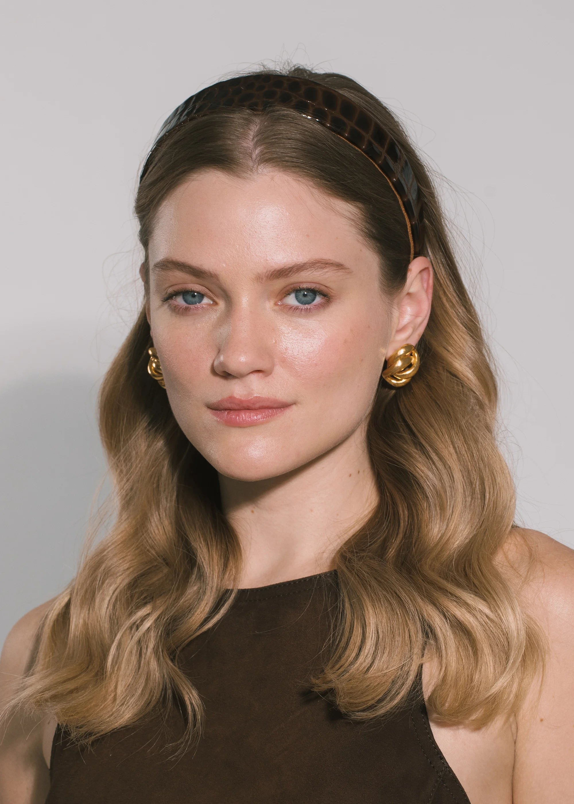 Embossed Leather Cruz Headband - 2