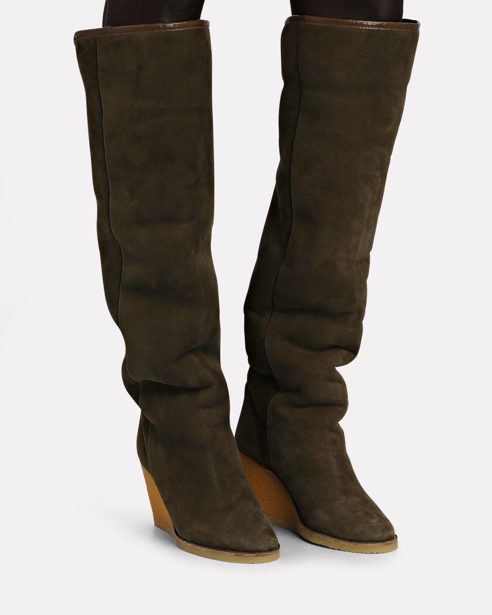 Tilin Shearling-Lined Suede Knee Boots - 2