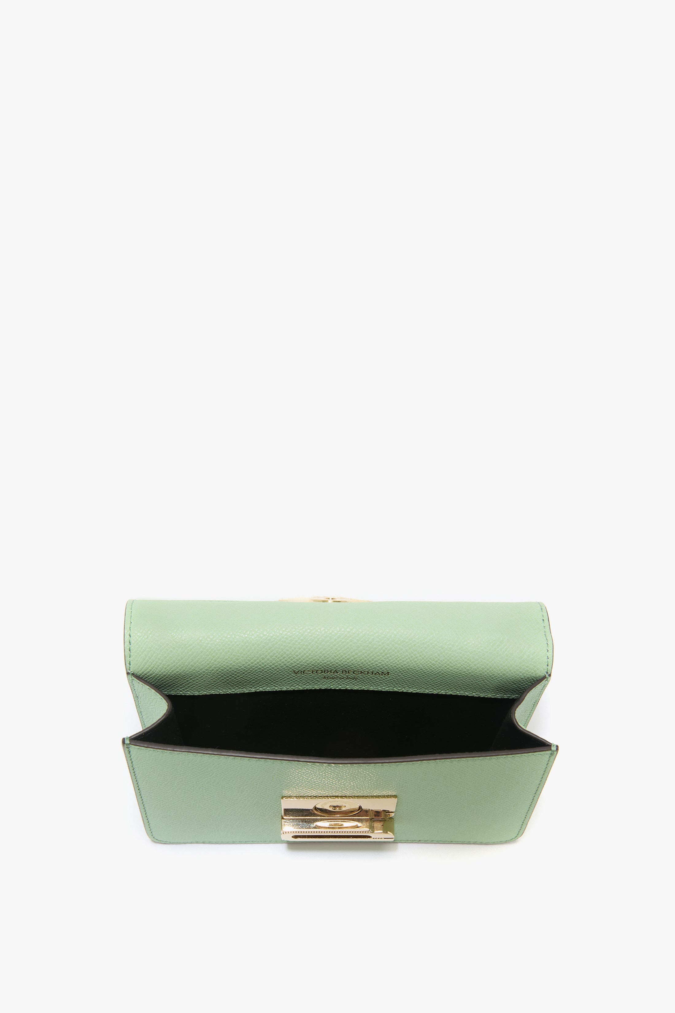 Nano Dorian Wristlet In Jade Grained Leather - 9