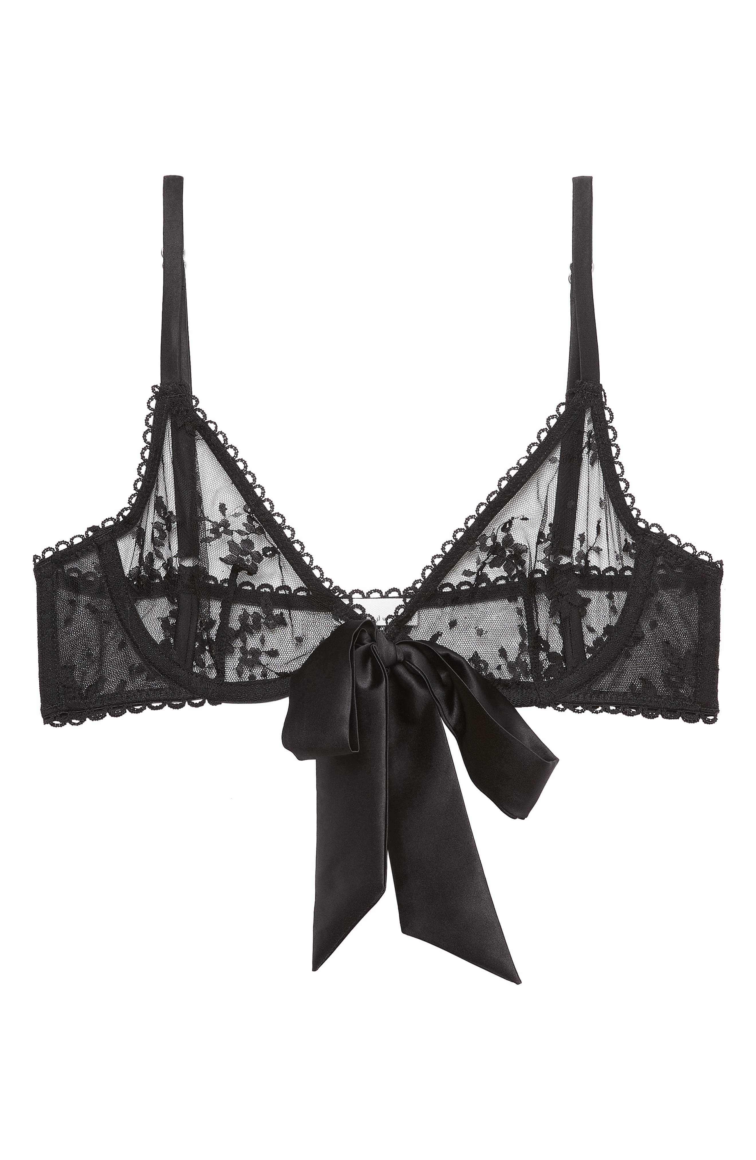 Fleur Du Mal Untie Me Underwire Demi Bra in Black at Nordstrom - 5