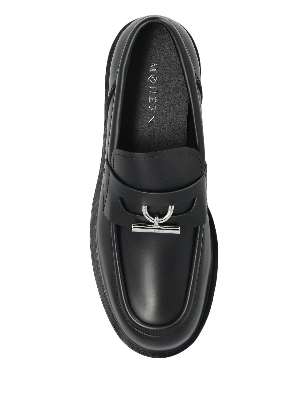 leather platform loafers - 4