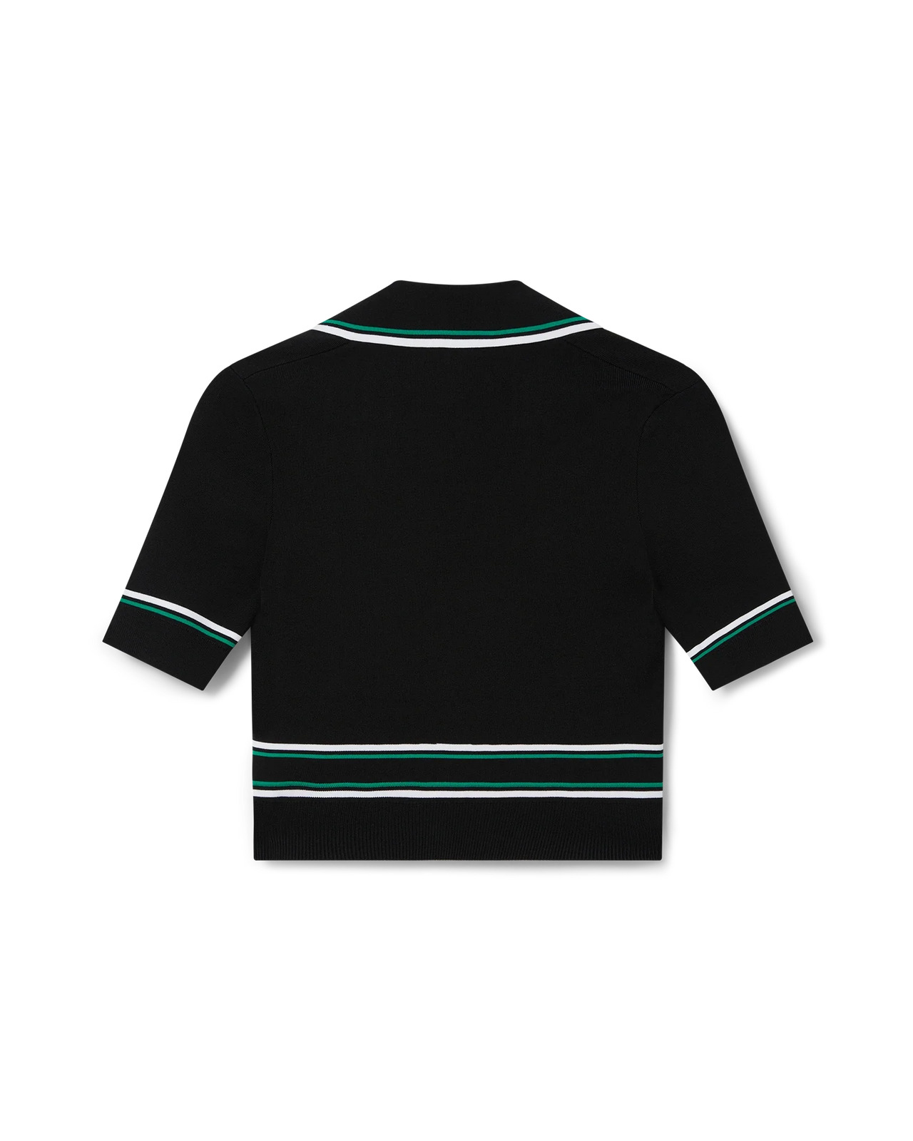 Cropped Knit Polo Shirt - 2