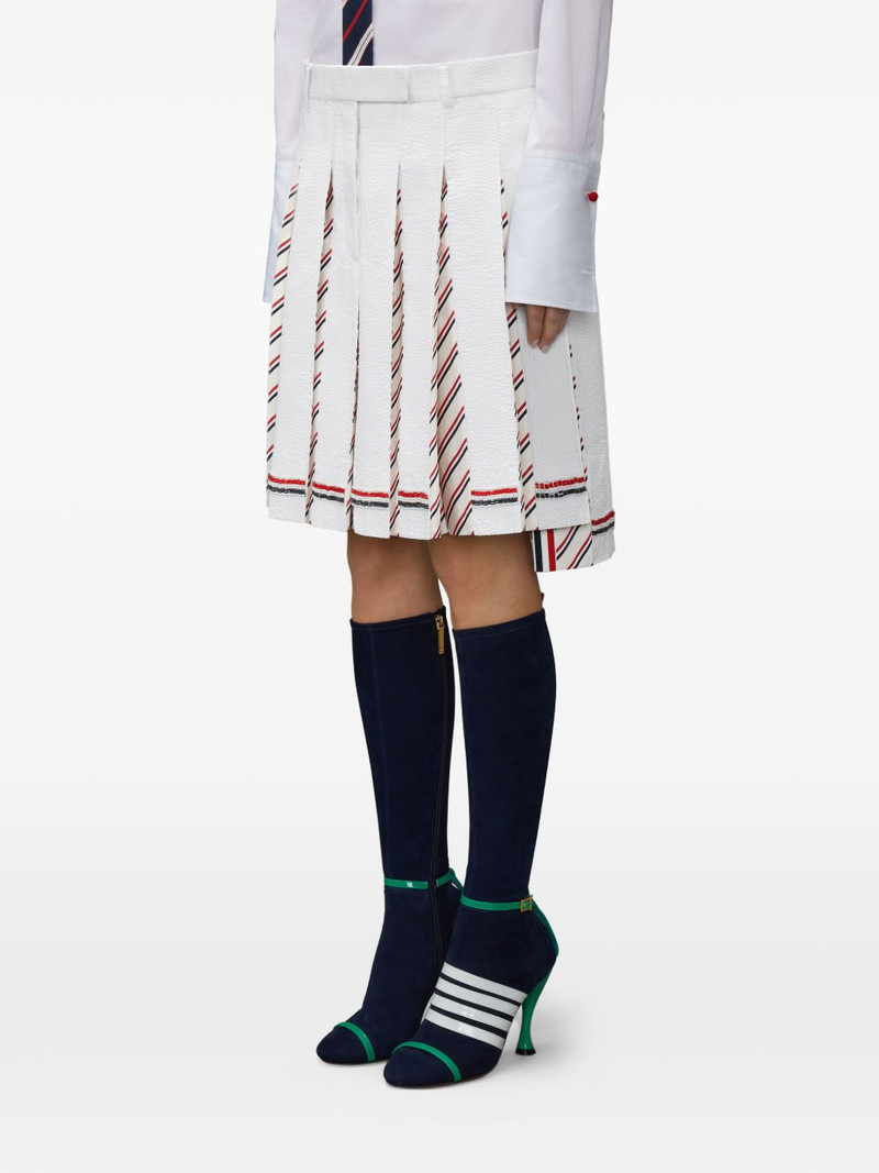RWB bead-embellished pleated mini skirt 3