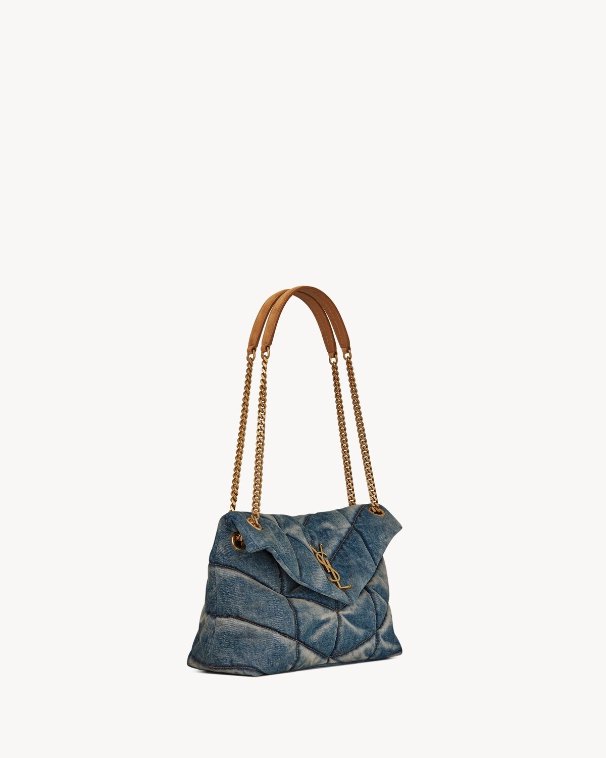 PUFFER SMALL IN SUEDE AND DENIM - 4
