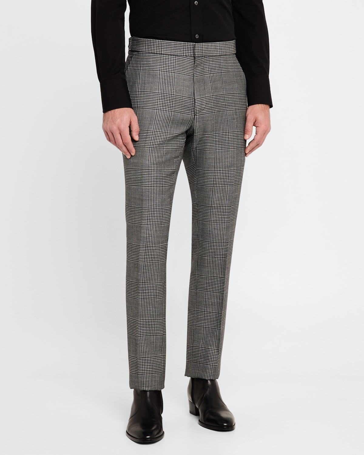 Men's Dyllan Wool Check Trousers - 4