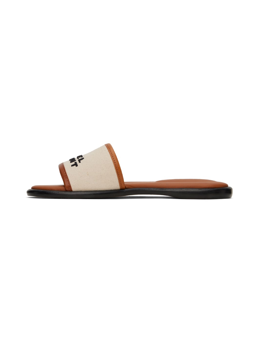 Off-White & Brown Vikee Sandals - 3