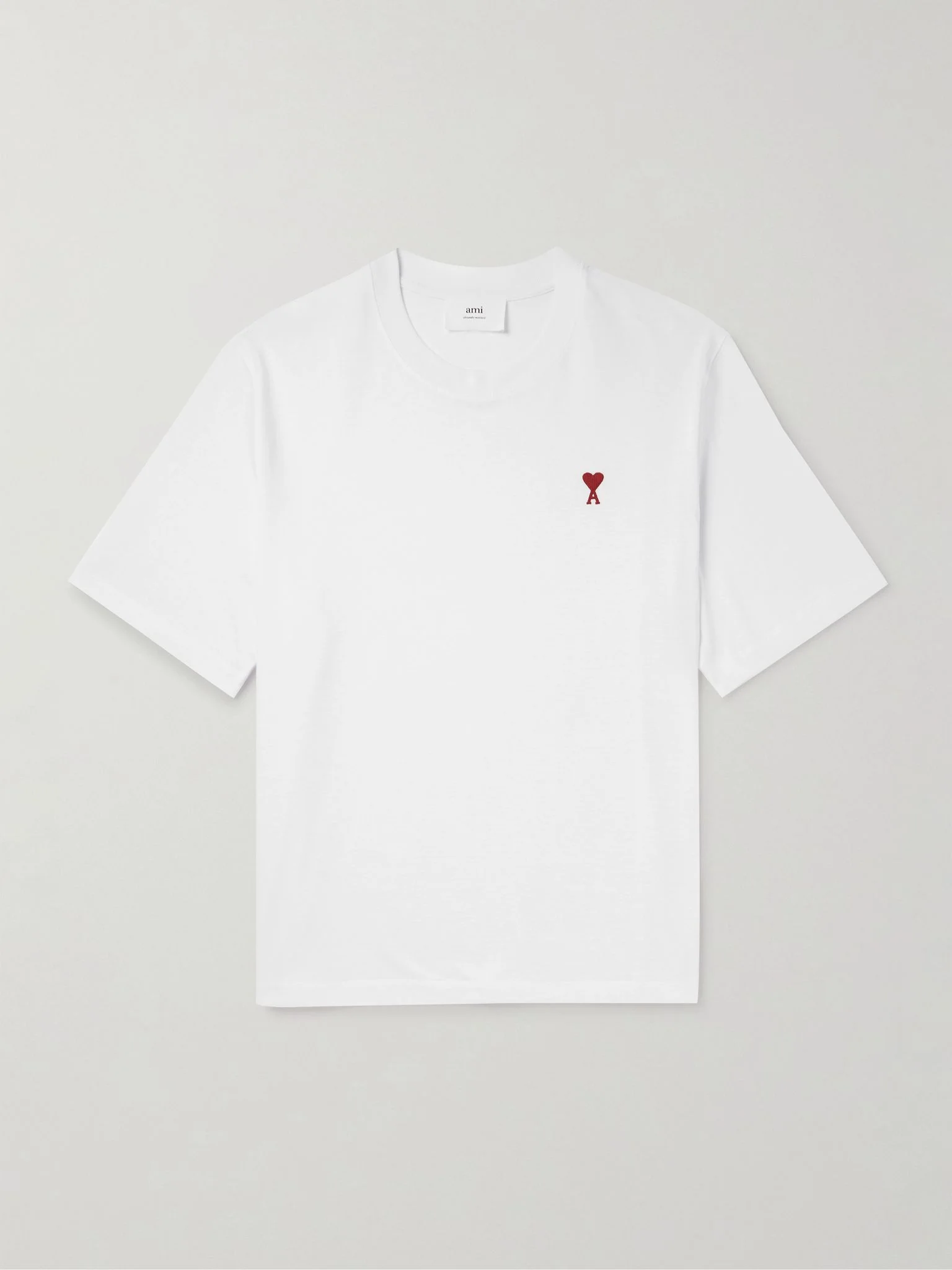 Logo-Embroidered Organic Cotton-Jersey T-Shirt White - 1