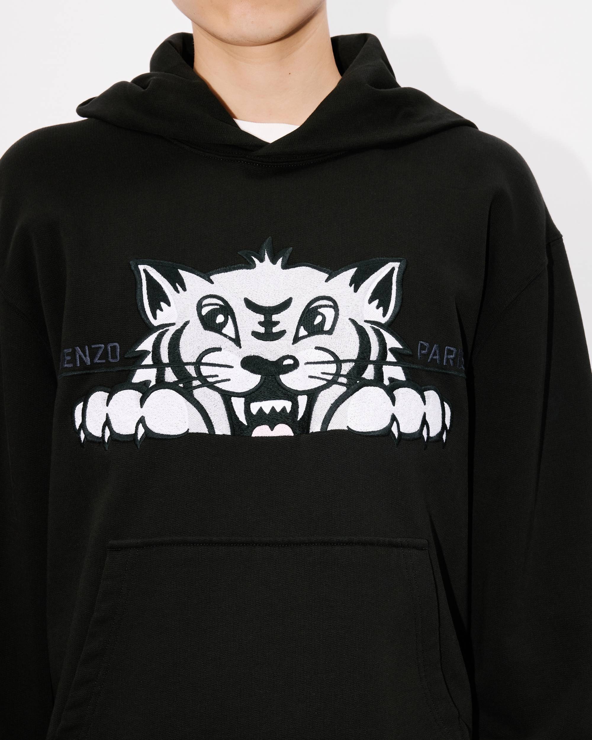 'KENZO Happy Tiger' embroidered hoodie in cotton - 6