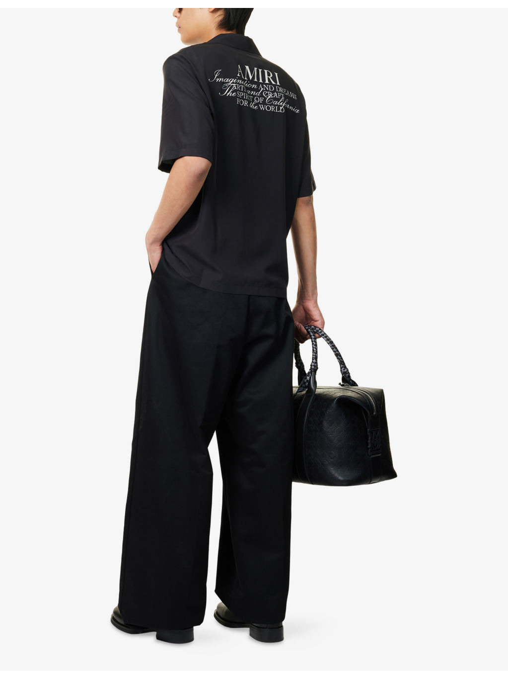 Spirit Logo-Patch Woven Bowling Shirt - 2