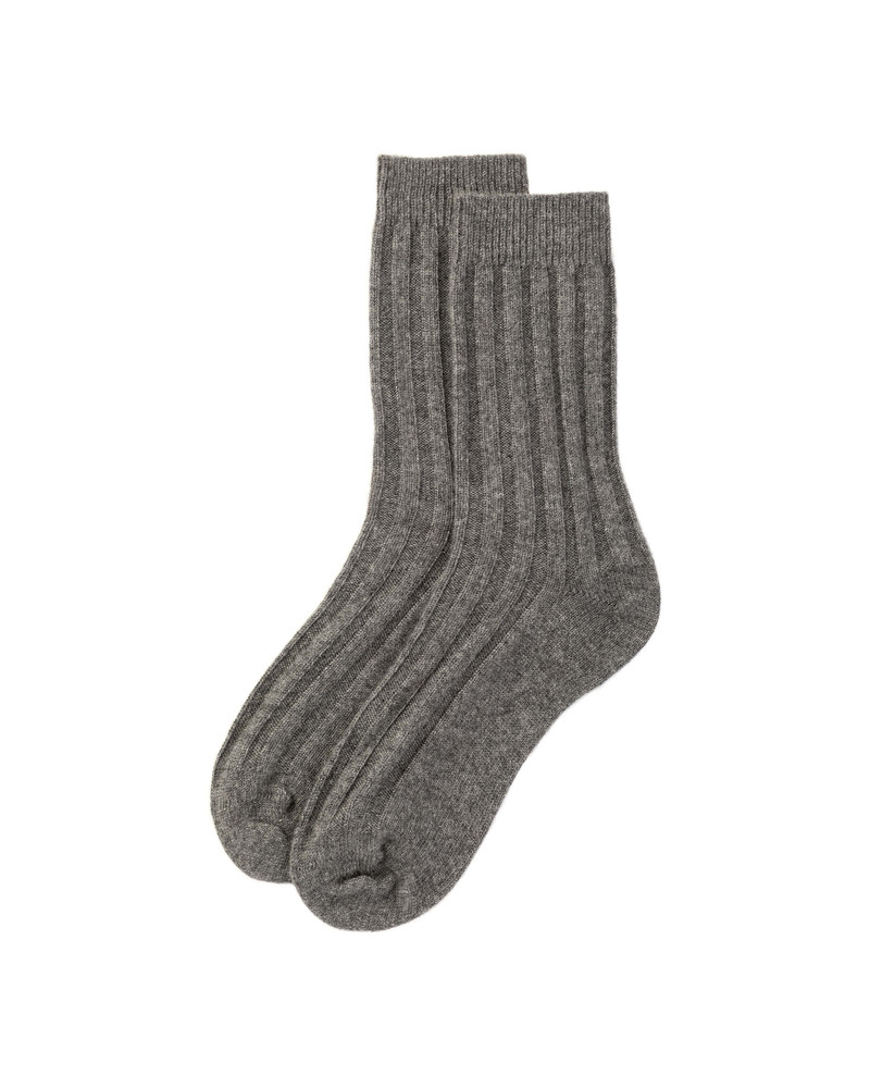 Men's Grey Cashmere Lounge Socks 1