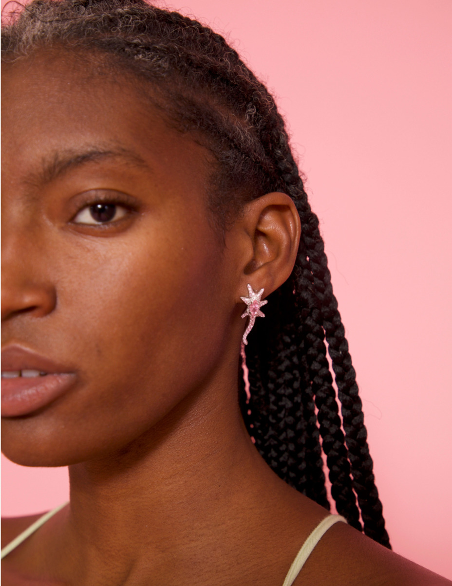 SOFT PINK STAR TRAIL EARRINGS - 3