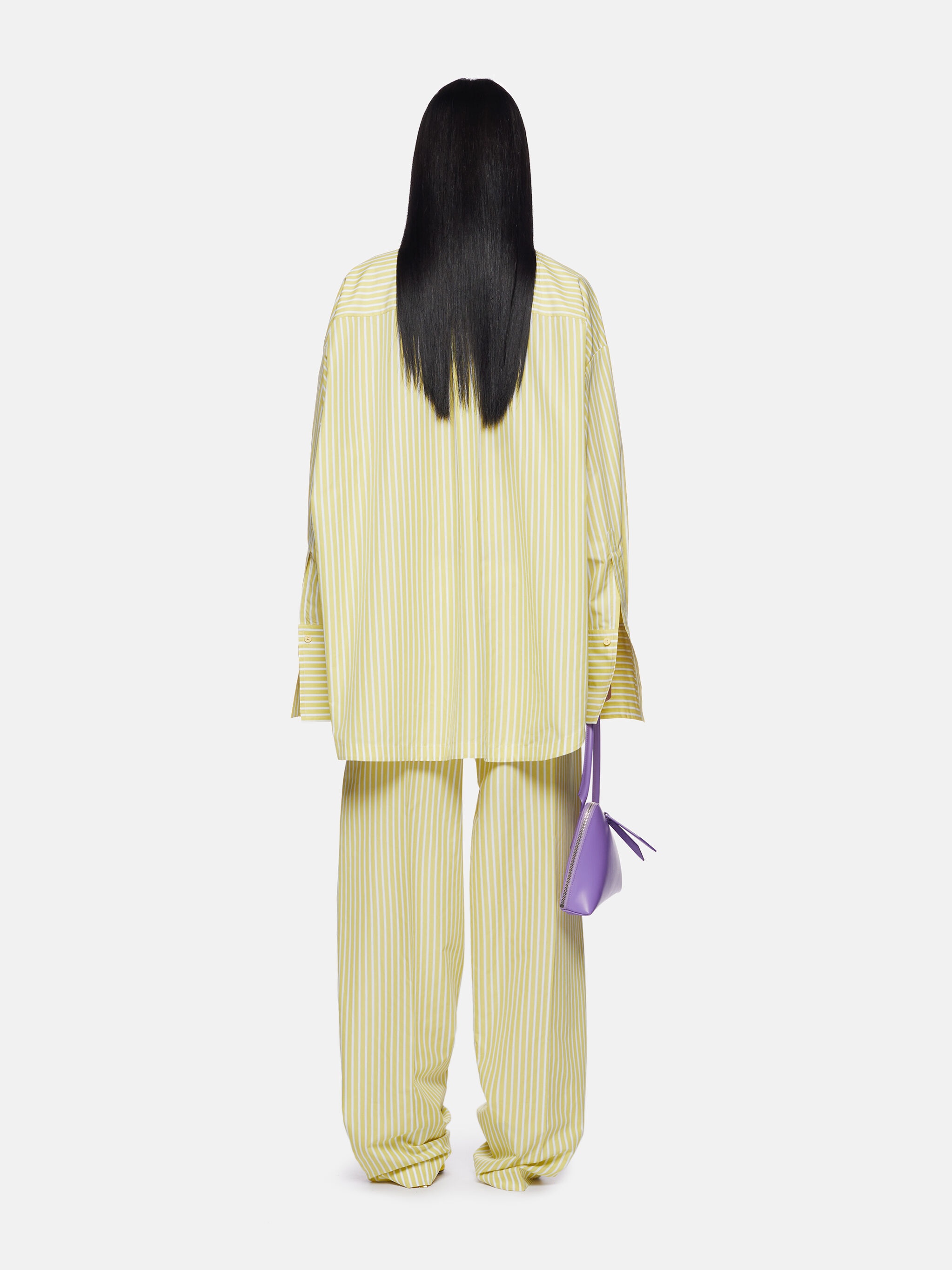 ''DIANA'' LIGHT BANANA STRIPED SHIRT - 3