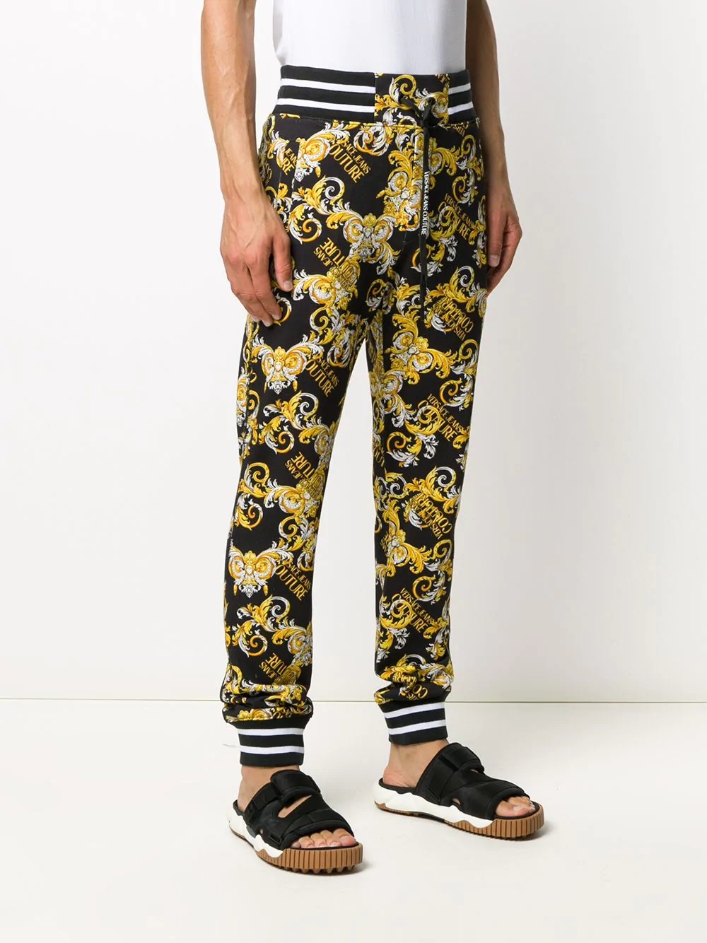 baroque-print track trousers - 3