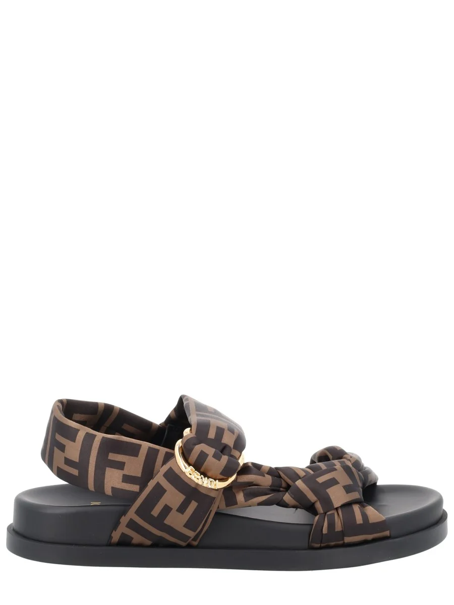 FENDI FEEL SANDAL WITH FF FABRIC - 1