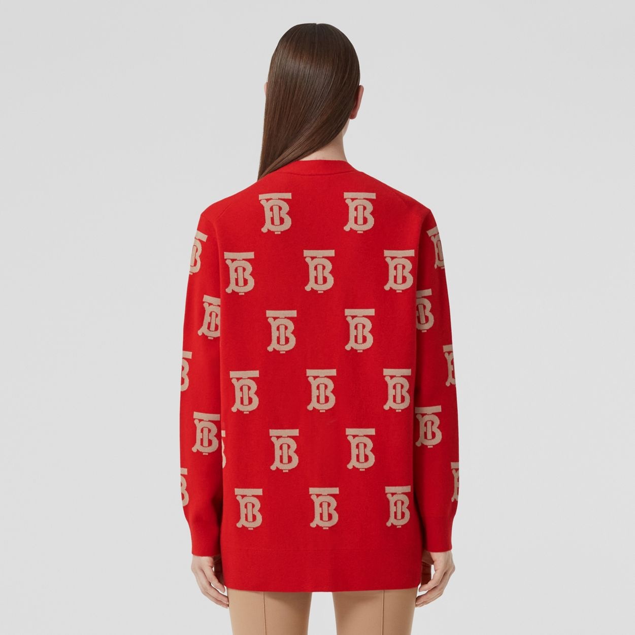 Monogram Wool Silk Blend Oversized Cardigan - 4