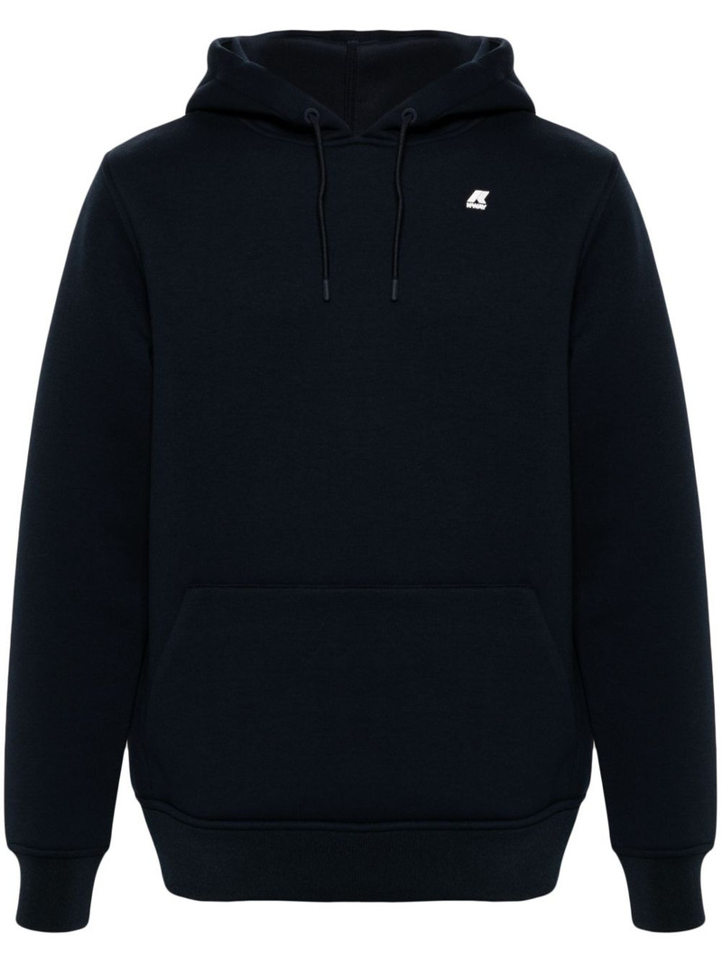 logo-print jersey hoodie 1